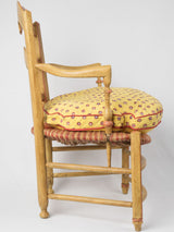 French Provençal feather-filled cushion chair