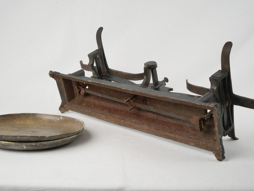 Traditional brass metal weight scale