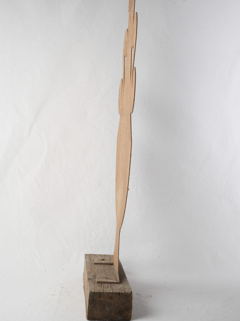 Antique Anduze-inspired pottery sign  