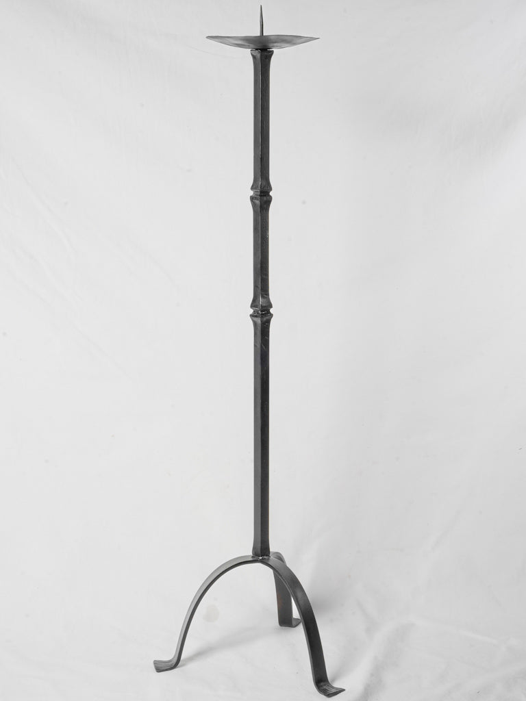 Vintage black patina candlestick