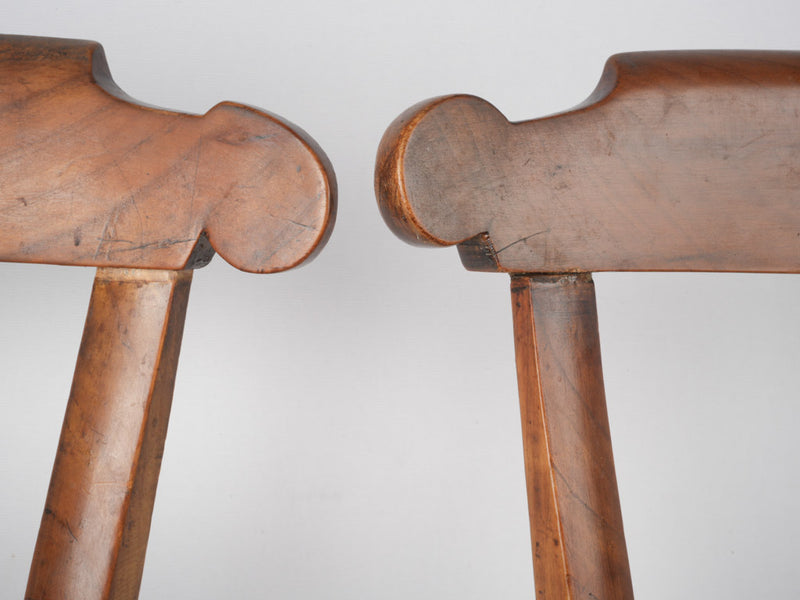 Elegant French design walnut chairs