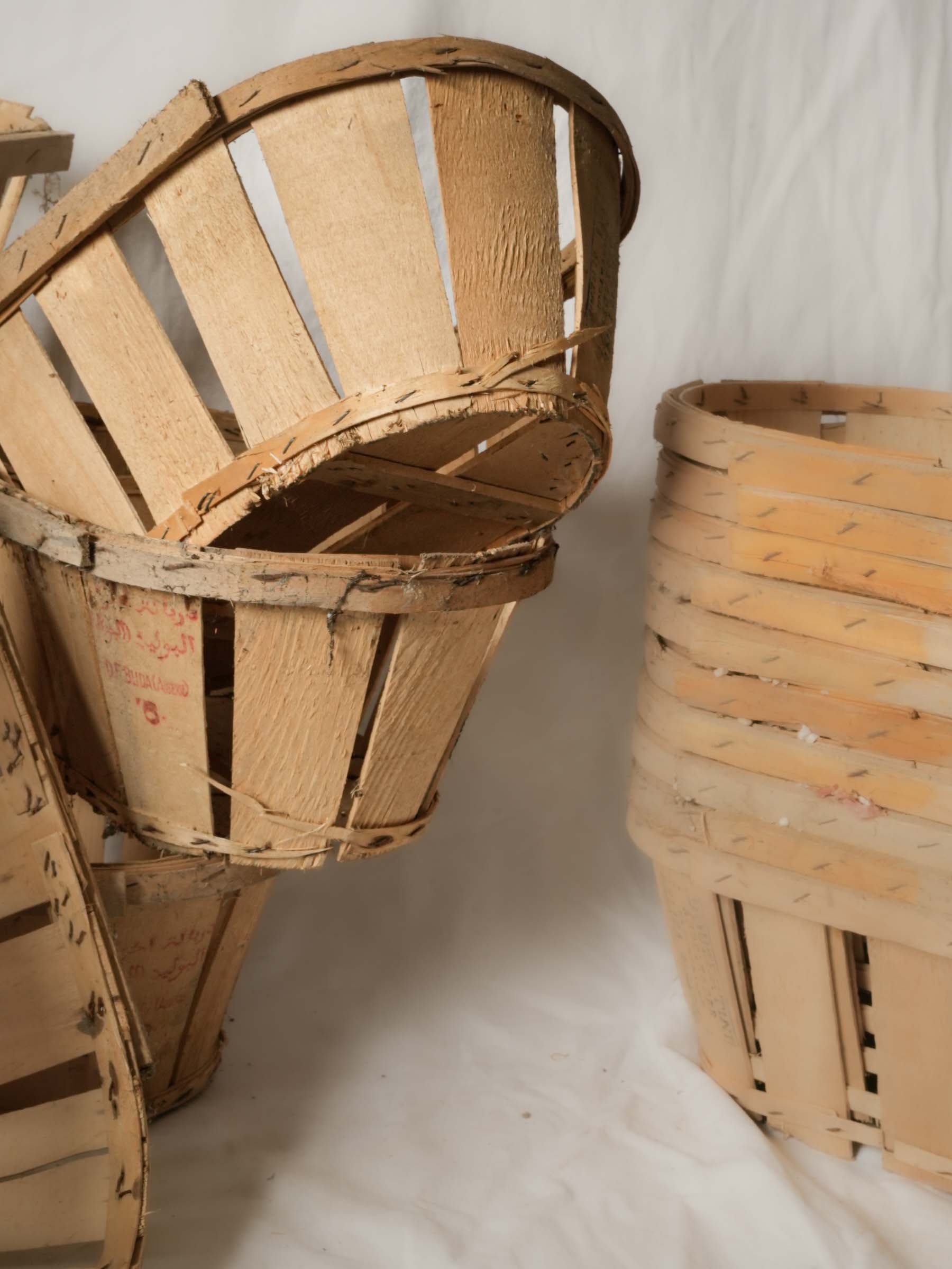 Set of 10 Vintage Oyster Baskets (Bourriches) - 8" x 19¾"
