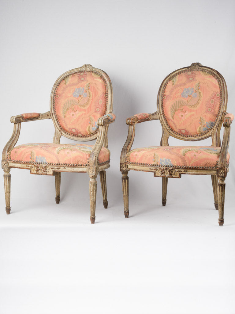 Antique gilded Louis XVI armchairs