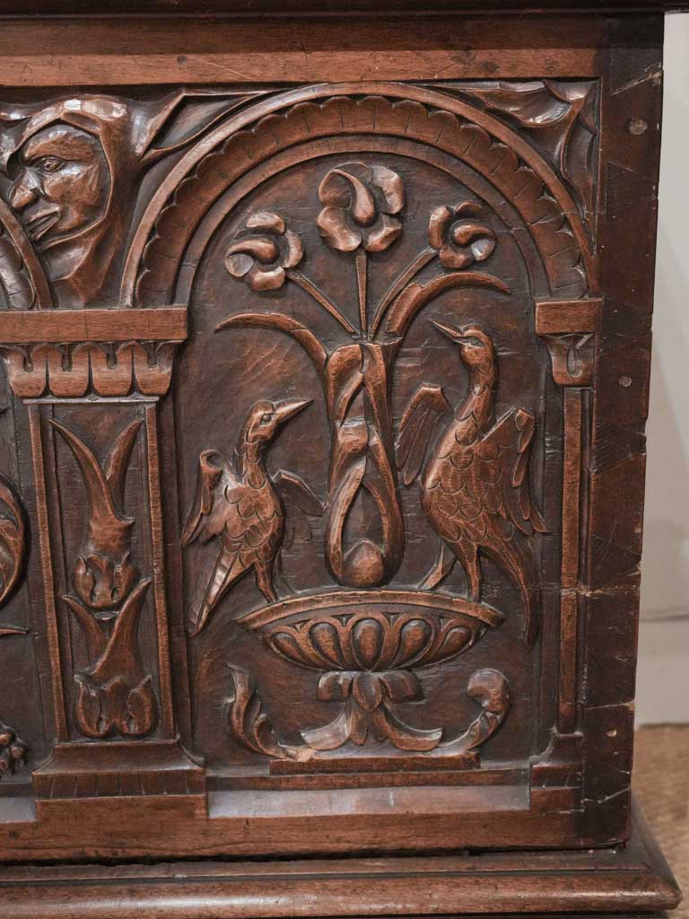 Rustic spherical feet coffer  