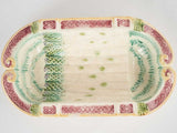Late 19th century asparagus cradle - Salins majolica 14¼"