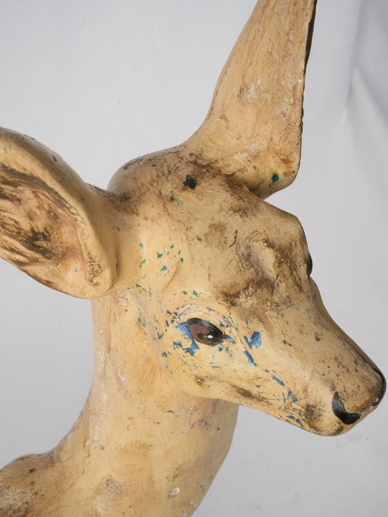 Whimsical vintage garden doe art  