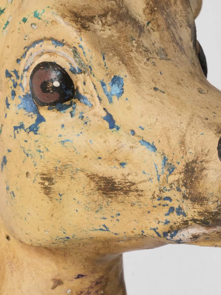 Charmingly aged concrete doe statue  