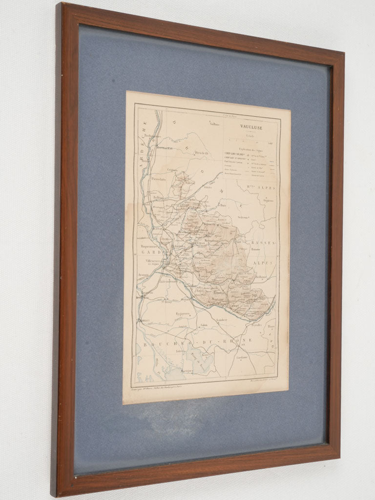Vintage French Vaucluse Map Art