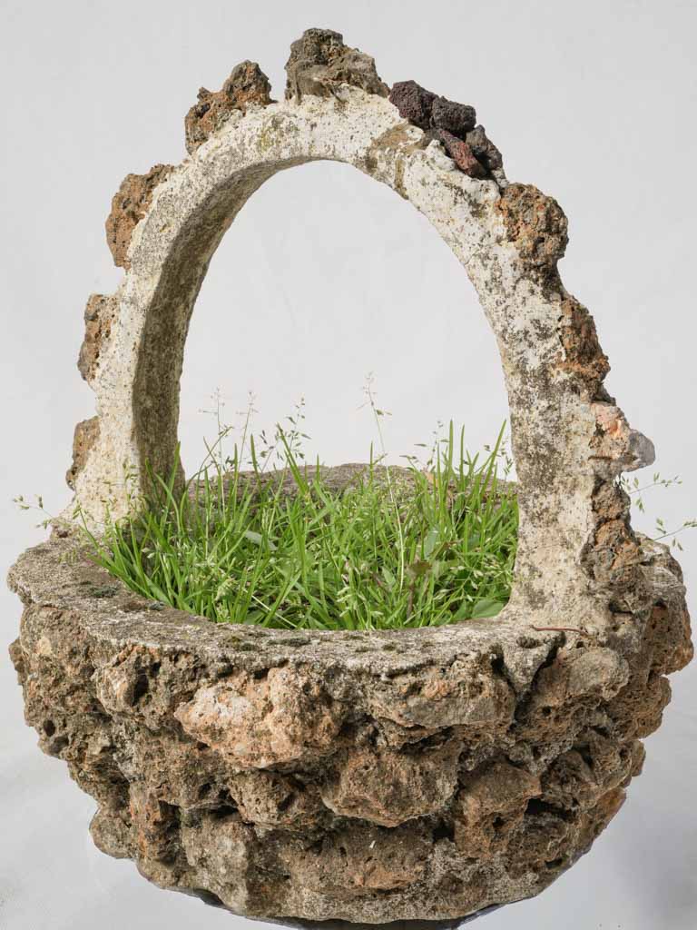 Vintage French stone planter jardinière