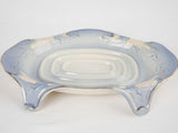 Vintage blue white & gold asparagus platter 14½"