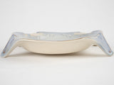 Vintage blue white & gold asparagus platter 14½"
