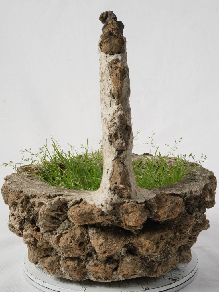 Tactile reconstituted stone jardinière