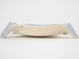Vintage blue white & gold asparagus platter 14½"
