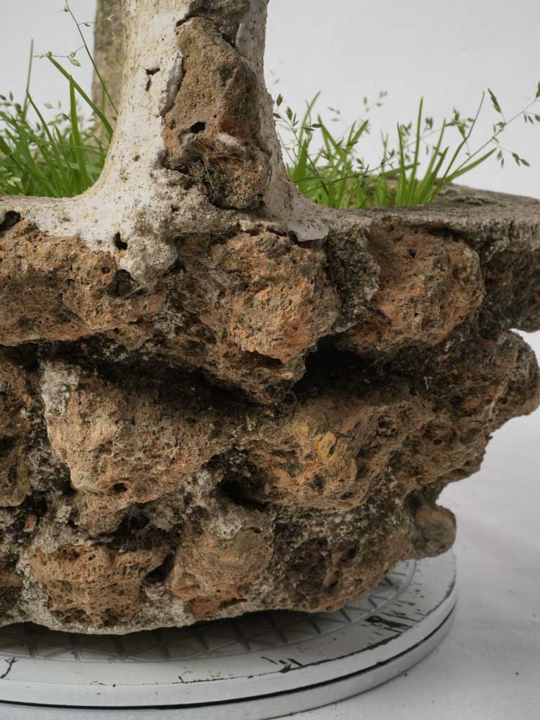 Artisanal aged texture jardinière basket