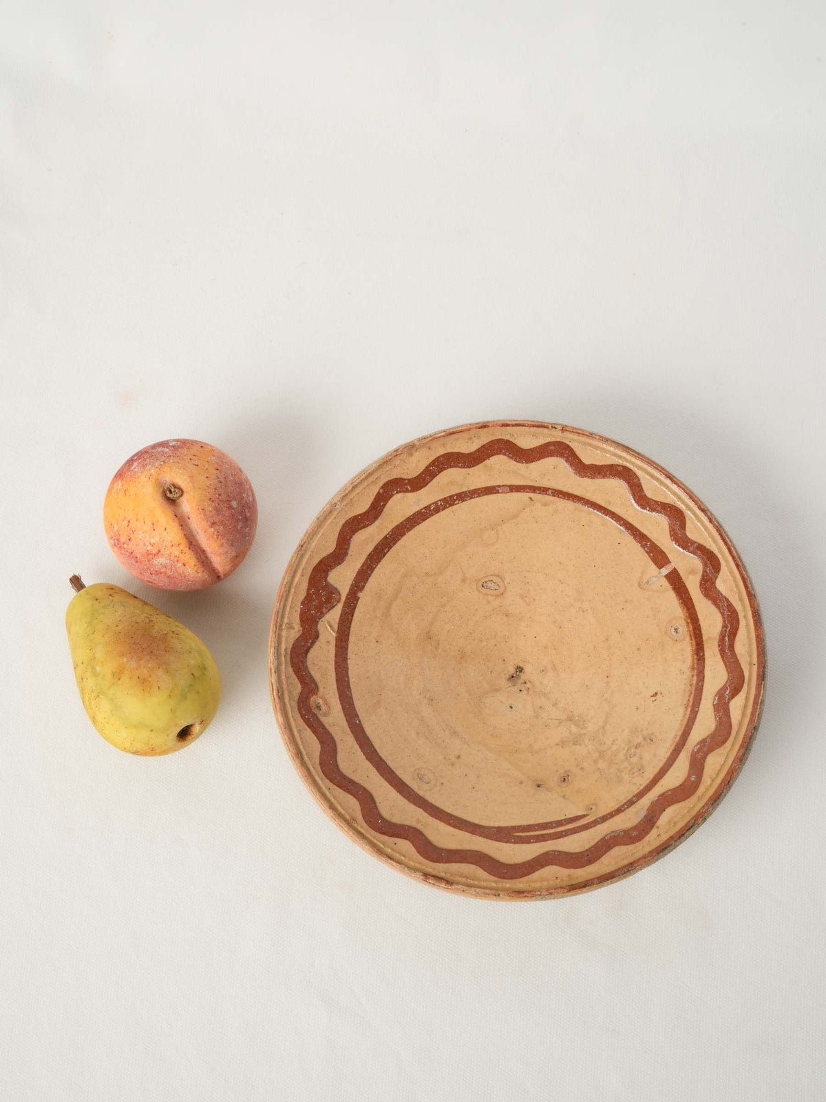 Antique Provençal Glazed Earthenware Tourne-Omelette - 9½"