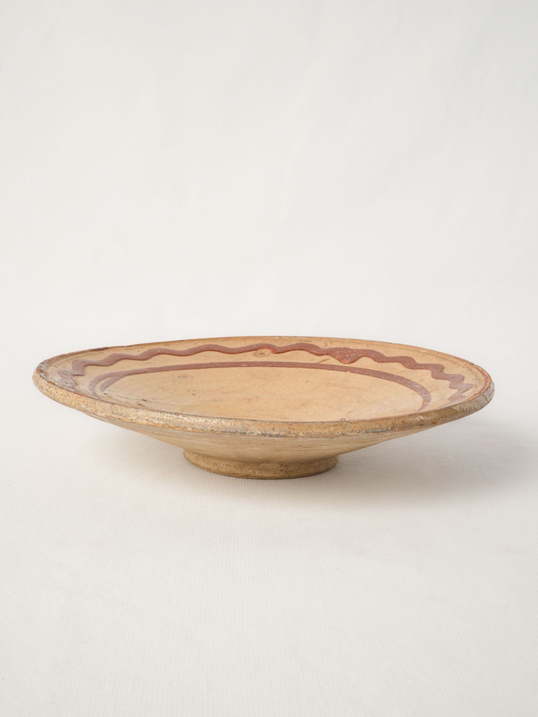 Antique Provençal Glazed Earthenware Tourne-Omelette - 9½"