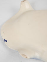 Vintage blue white & gold asparagus platter 14½"