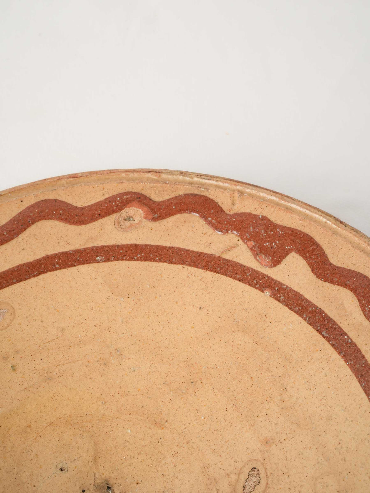Antique Provençal Glazed Earthenware Tourne-Omelette - 9½"