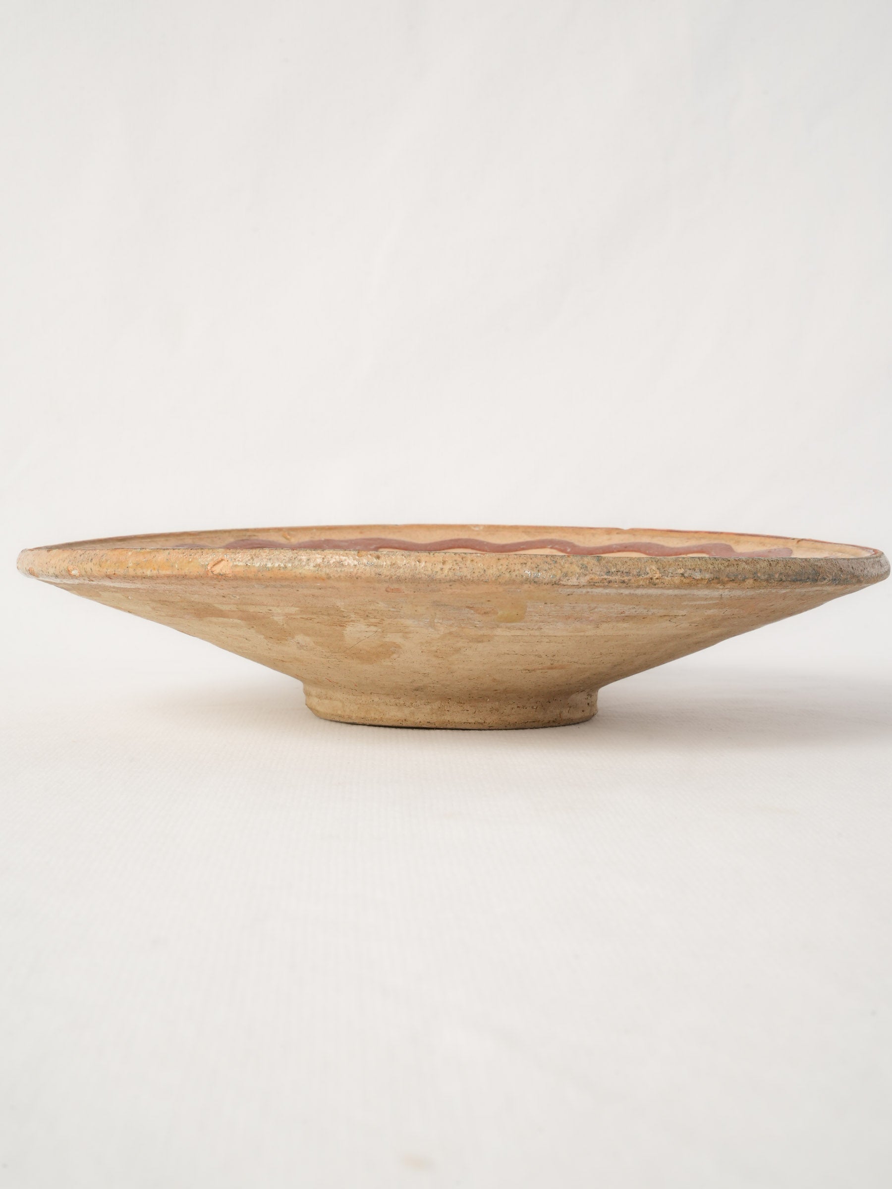 Antique Provençal Glazed Earthenware Tourne-Omelette - 9½"