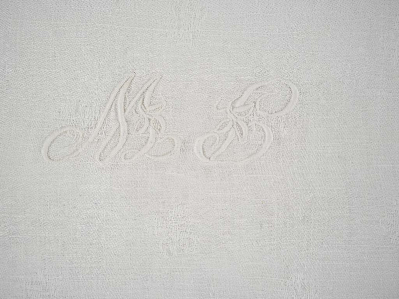 Elegant antique monogrammed French linens