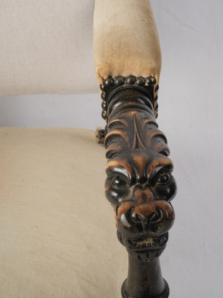 Distinctive carved armchair