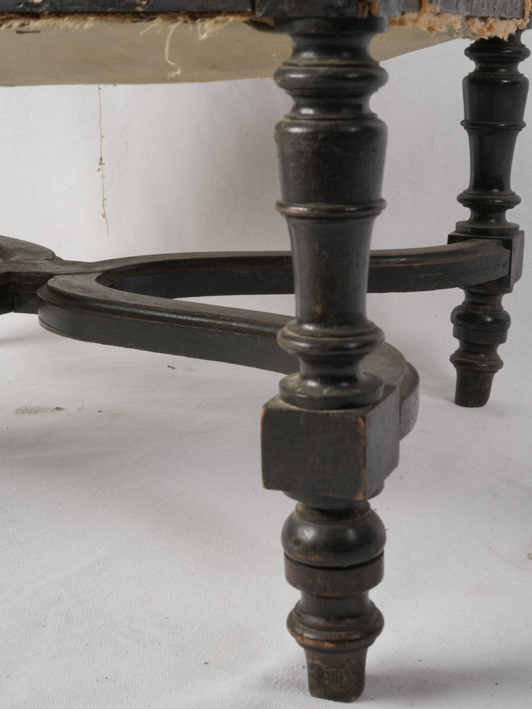 Stunning historicist-styled wood fauteuil