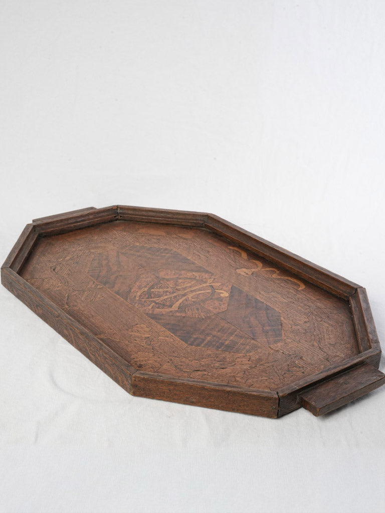 Vintage French marquetry tray