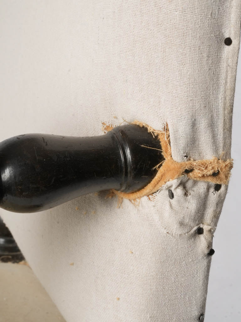 Striking eclectic style wood armchair