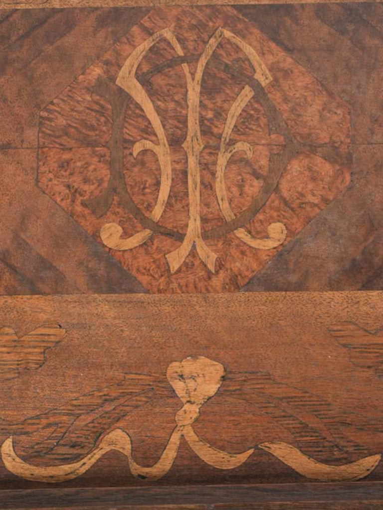 Warm toned marquetry accent piece