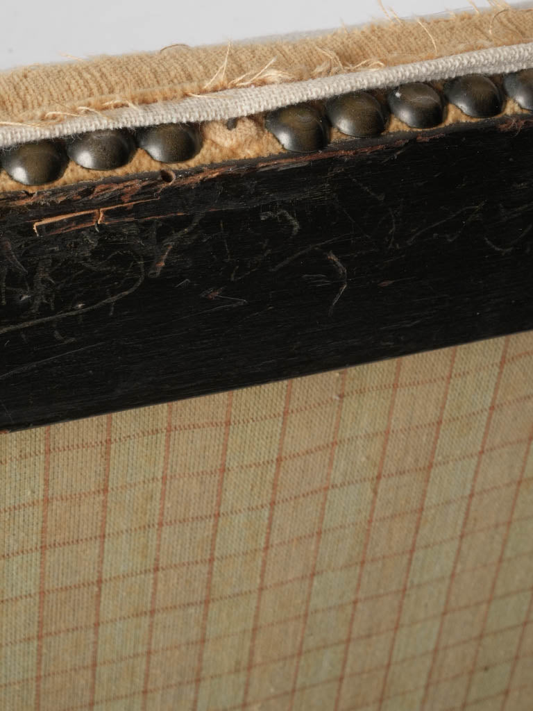 Weathered vintage French carved seat