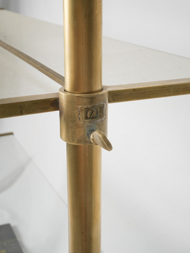 Elegant black & brass display stand
