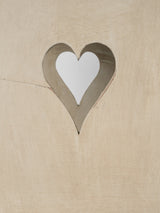 Romantic heart detail walnut nightstand