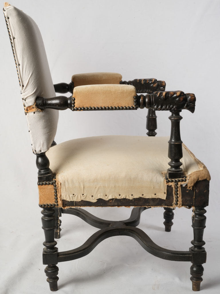 Timeless 19th-century lion-arm chair