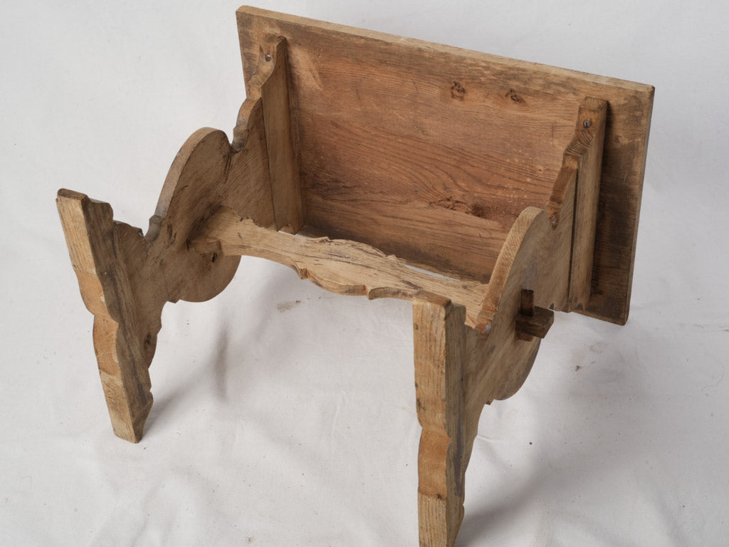 Rustic patina lamp table  