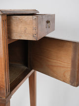 Refined square-legged wooden table drawer