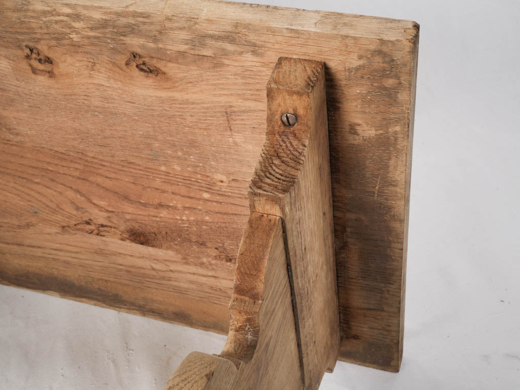 Stripped finish entry console table
