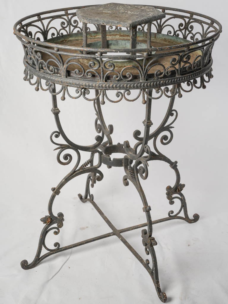 Sculptural Belle Époque Wrought-Iron Plant Stand c.1920 - 37½"