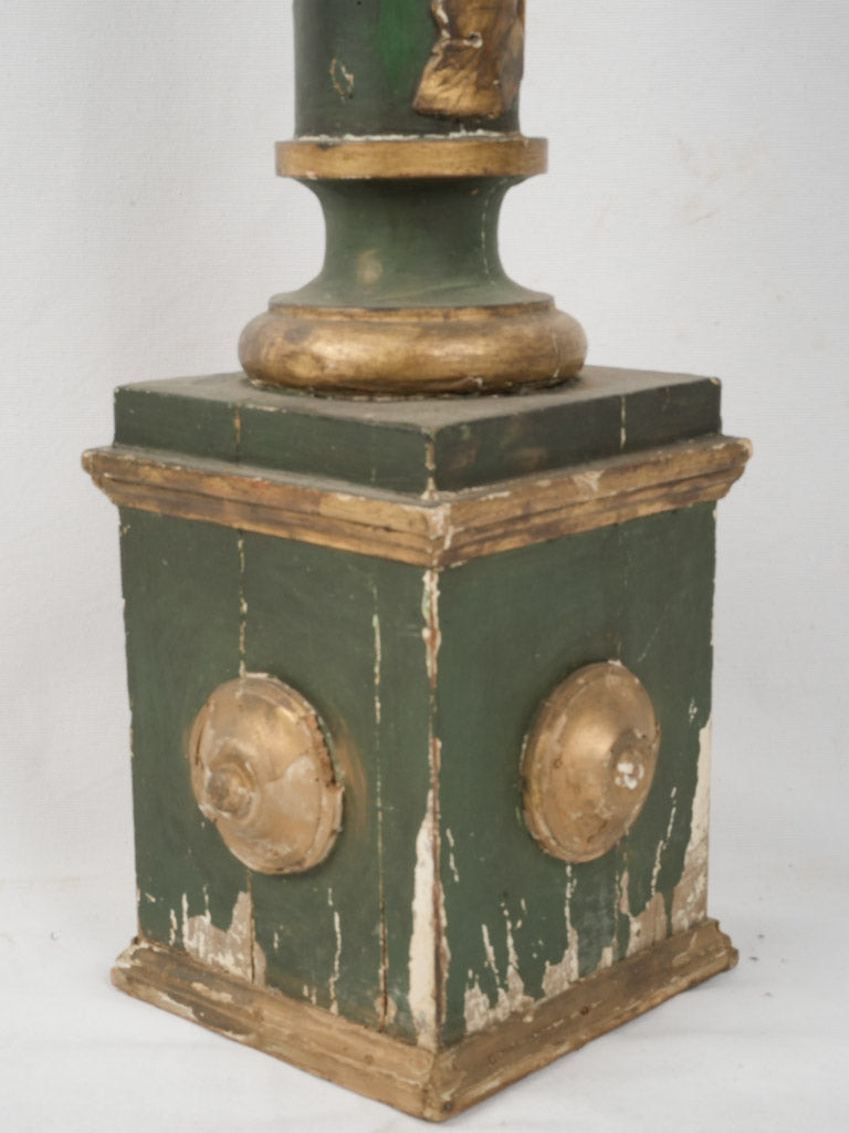 Timeworn decorative accent candle column  