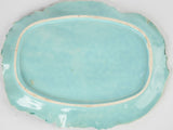 Longchamp majolica asparagus & artichoke platter - late 19th century 14½"