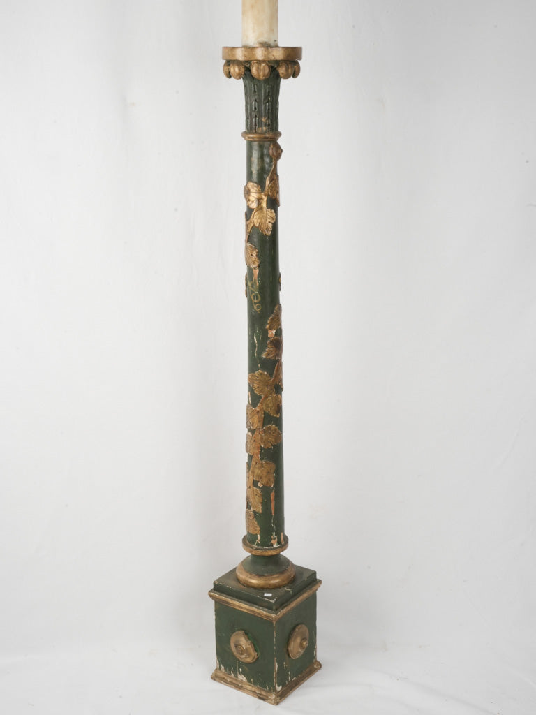 Vintage gilt wood candle column  