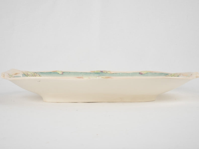 Vintage naturalistic glazed vegetable dish