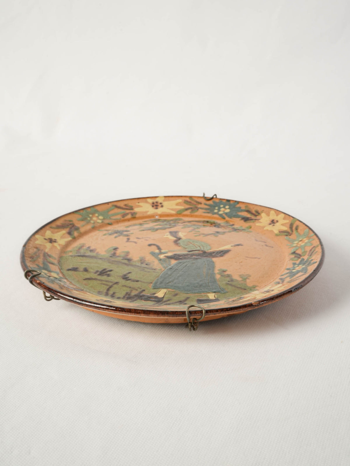 French Decorative Plate by Robert Géry w/ Country Scene, 1920–1950