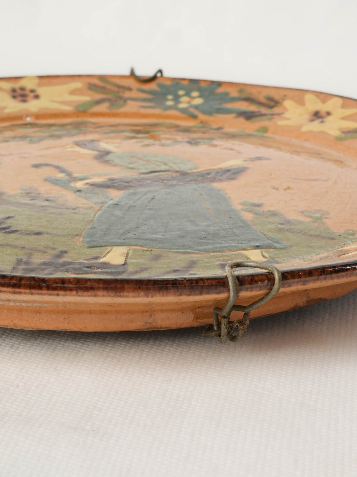 French Decorative Plate by Robert Géry w/ Country Scene, 1920–1950