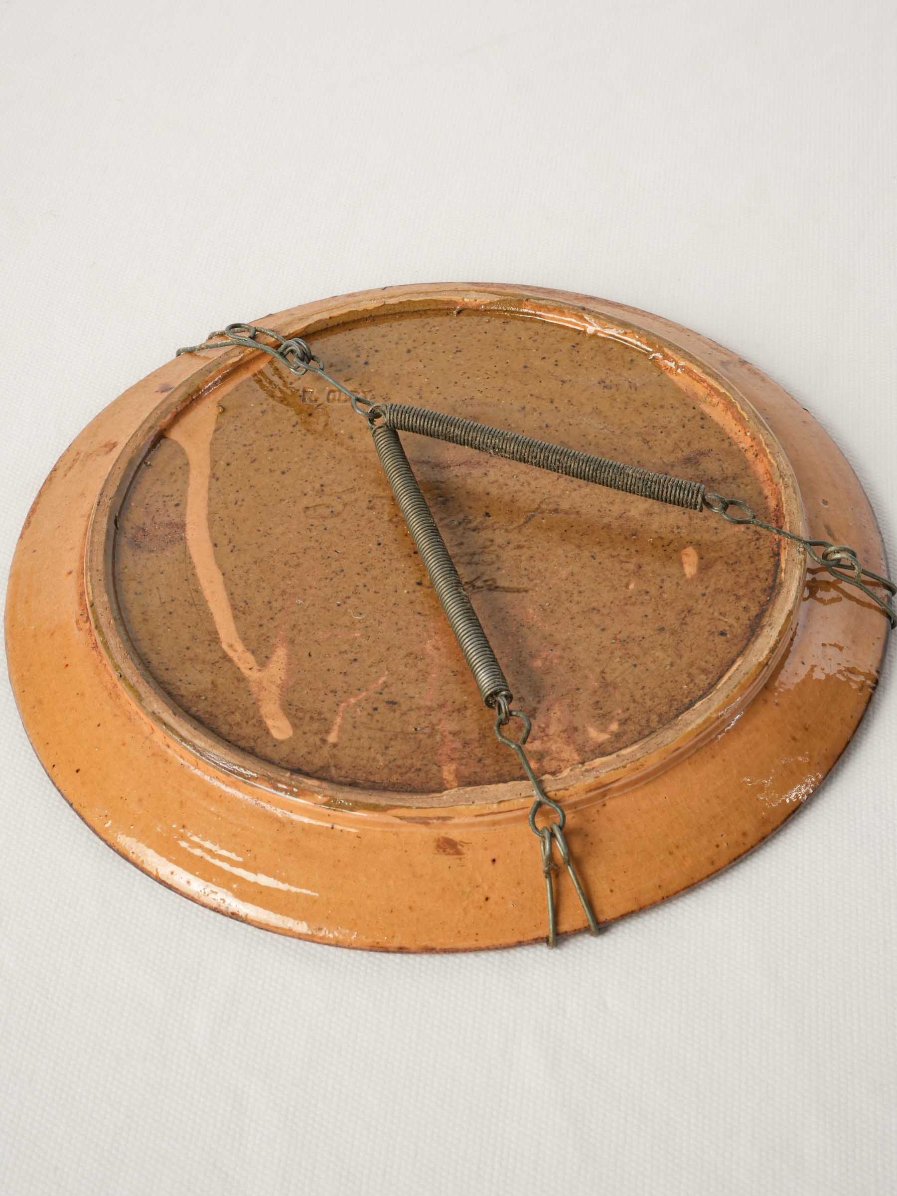 French Decorative Plate by Robert Géry w/ Country Scene, 1920–1950