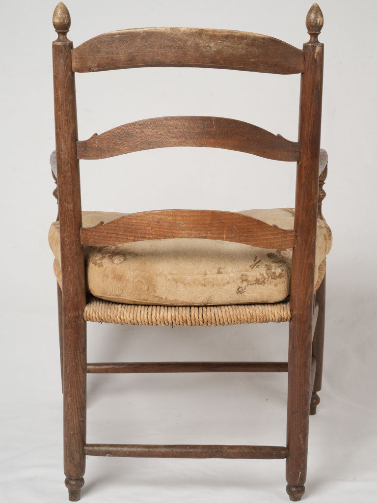 Elegant French country ladderback armchair