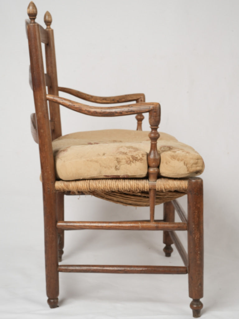 Provencal antique ladderback armchair