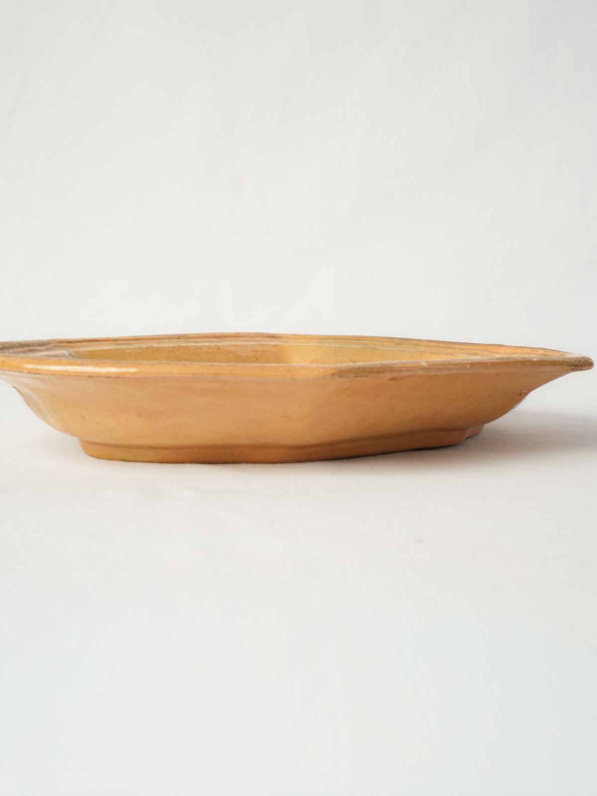 1950s Dieulefit Pottery Dish by Siméon Roussin w/ Handwritten French Quote - 10¼"