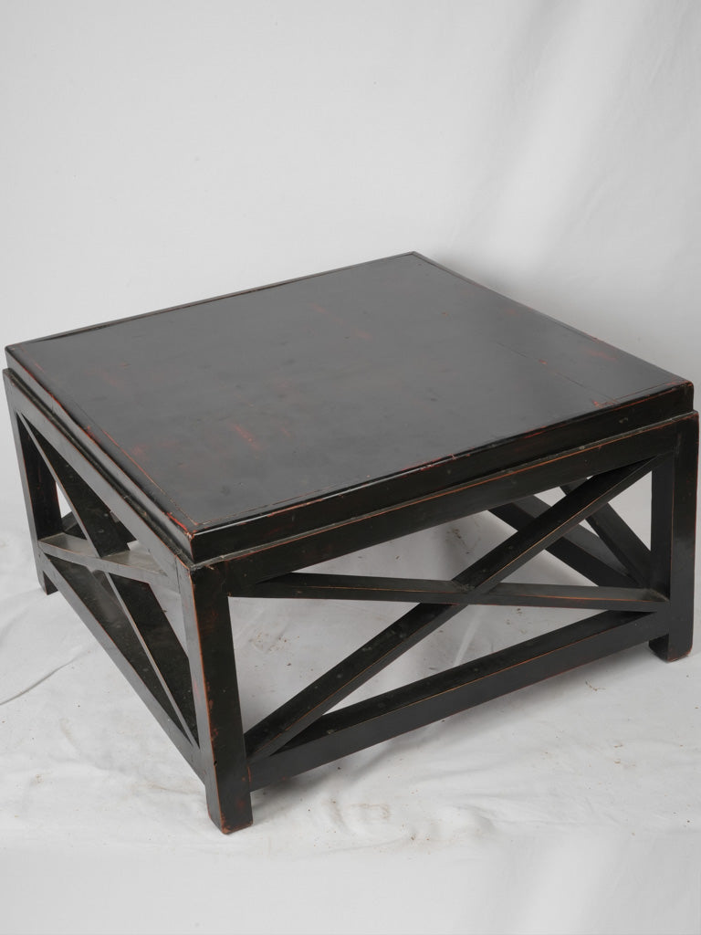 Authentic French Square Black Coffee Table