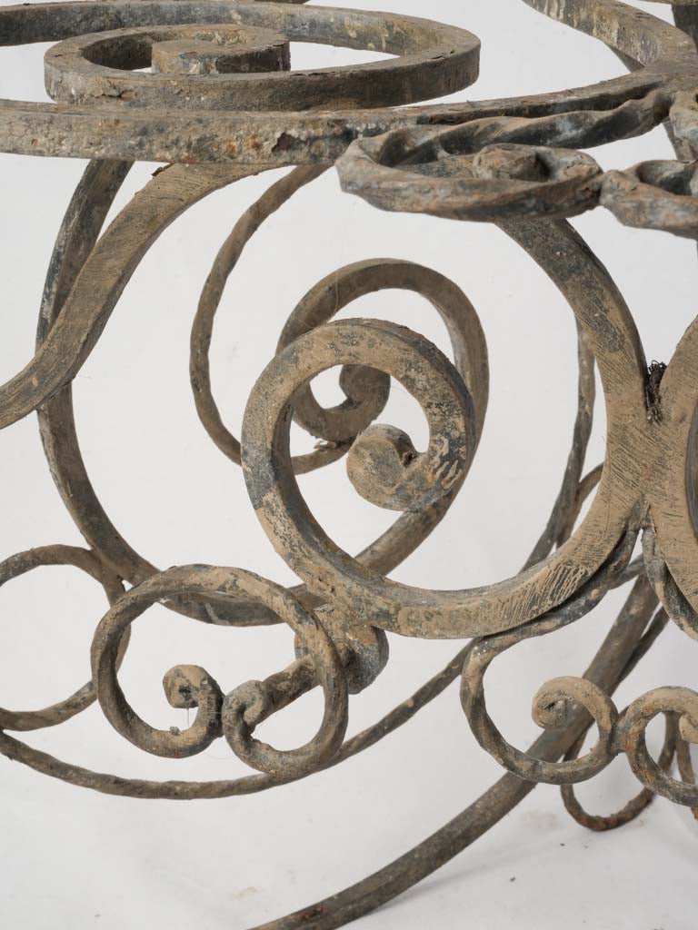 Oxidized iron hanging wall shelves  