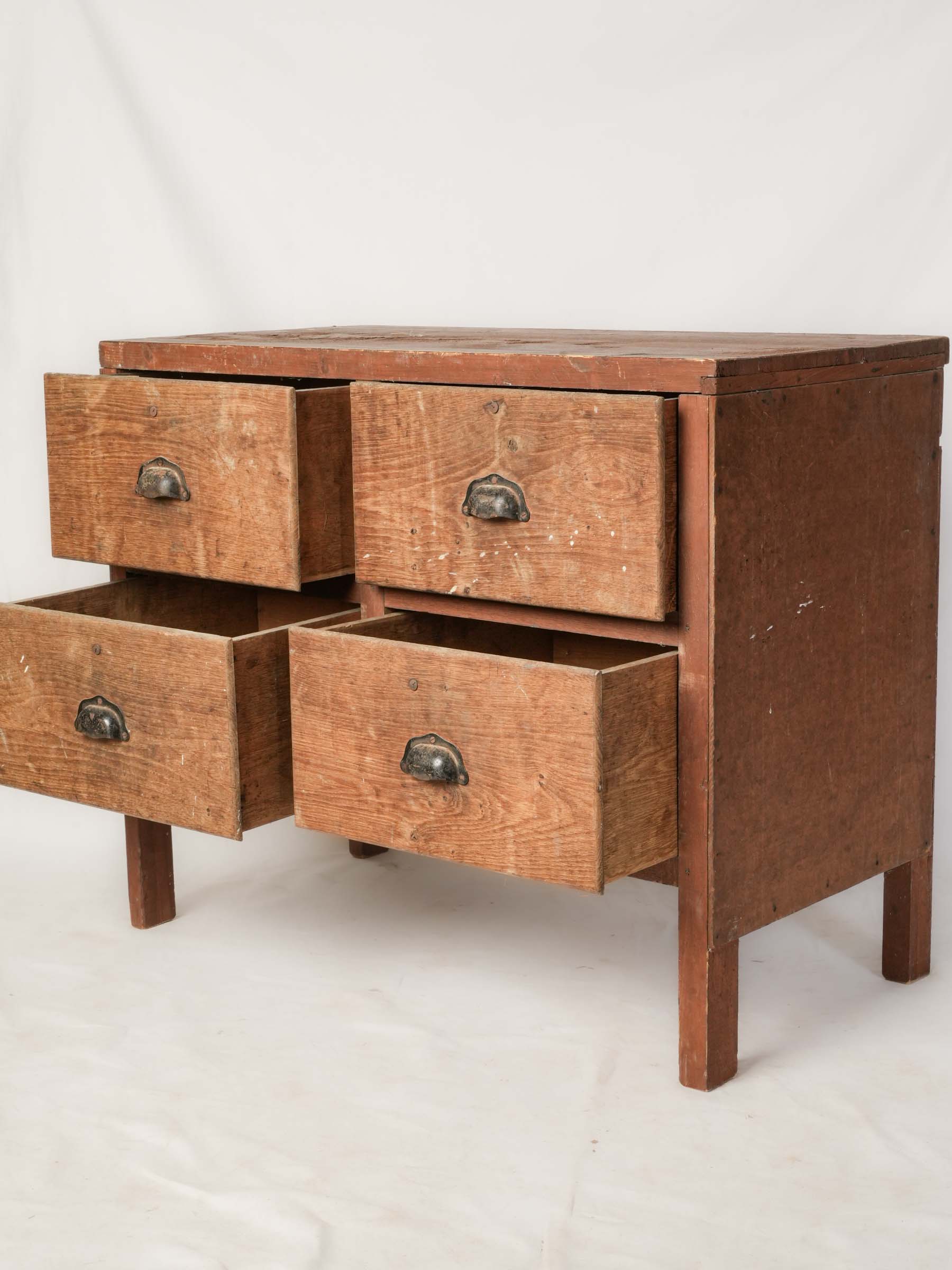 Rustic Four-Drawer Small Workshop Cabinet - 28¾"x 34¾"